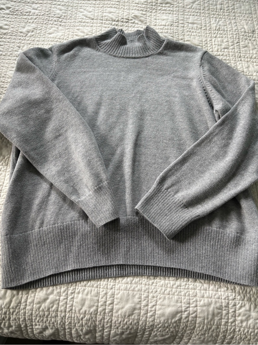 Old Navy Light Gray Mock Neck Sweater